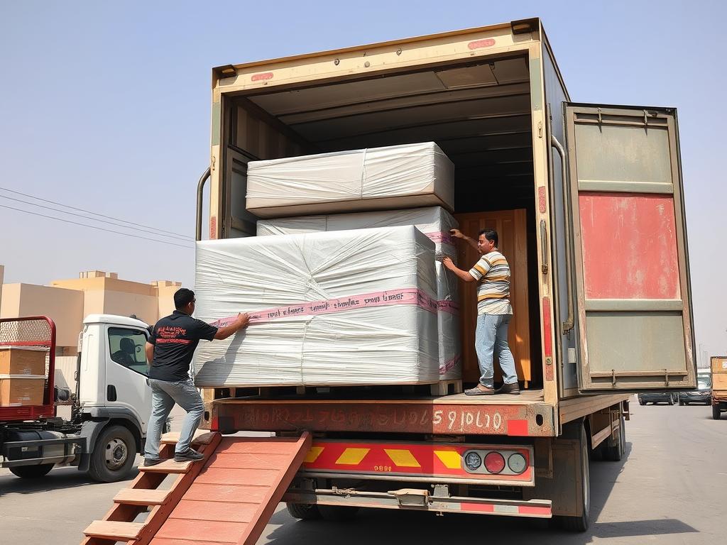 تحميل ونقل العفش في حي الربوة