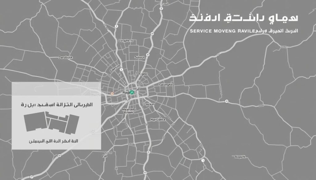 خريطة توضح مناطق تغطية خدمة نقل العفش في الرياض مع التركيز على حي الياسمين خريطة توضح مناطق تغطية خدمة نقل العفش في الرياض مع التركيز على حي الياسمين