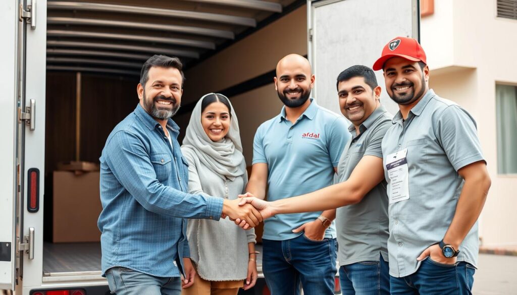 عملاء سعداء بخدمات نقل العفش في حي القيروان عملاء سعداء بخدمات نقل العفش في حي القيروان