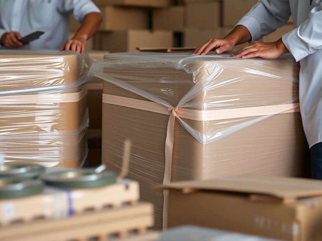 عملية تغليف الأثاث باحترافية قبل نقله في حي الندوة عملية تغليف الأثاث باحترافية قبل نقله في حي الندوة