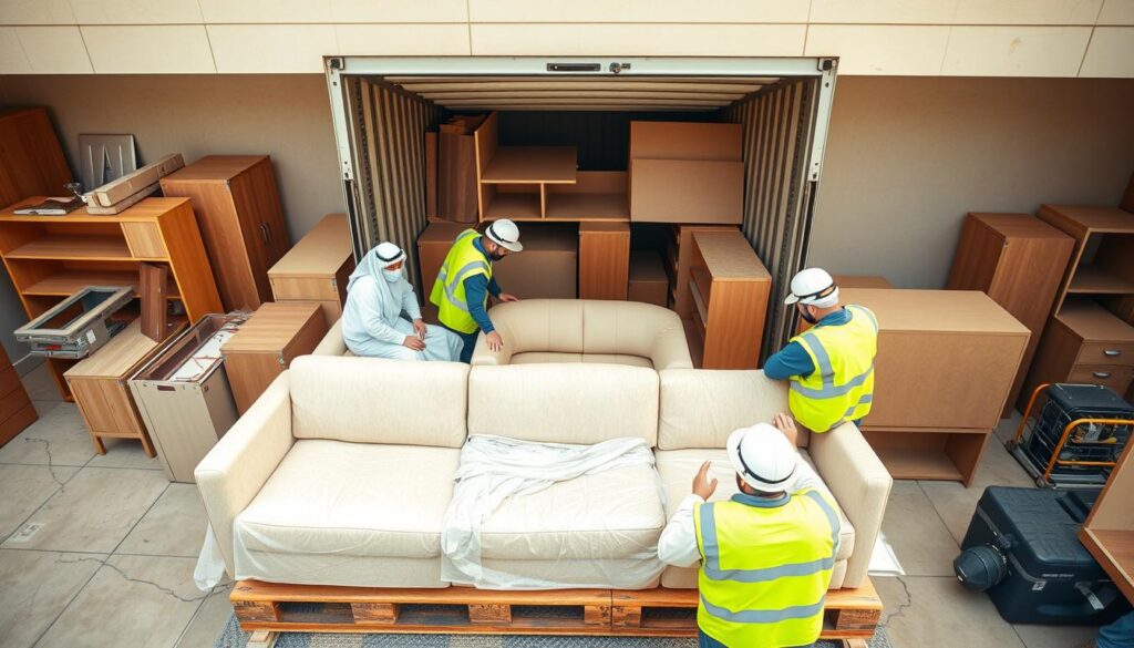 عملية نقل عفش منظمة في حي المؤنسية بالرياض