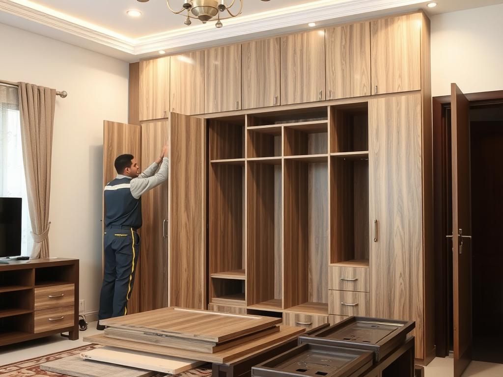 فني متخصص يقوم بفك قطع أثاث في حي القيروان بالرياض فني متخصص يقوم بفك قطع أثاث في حي القيروان بالرياض