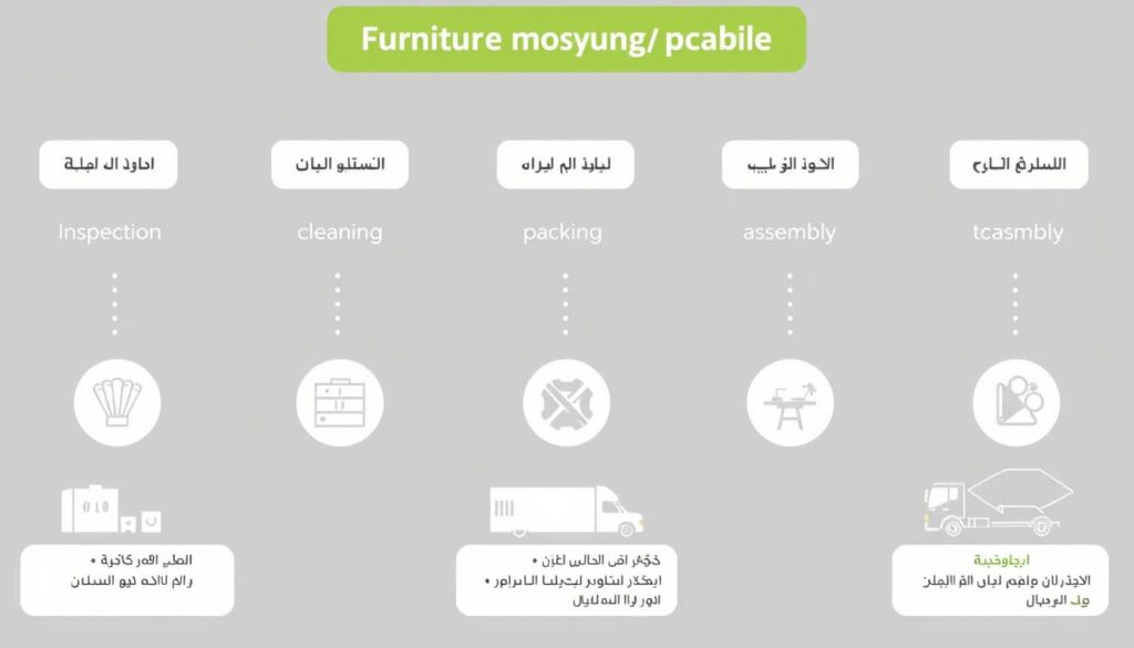 مراحل نقل العفش بحي الندوة من المعاينة حتى التركيب مراحل نقل العفش بحي الندوة من المعاينة حتى التركيب