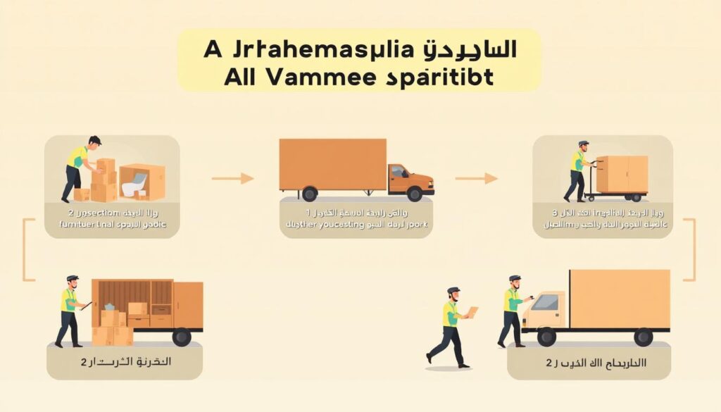 مراحل نقل العفش بحي الياسمين من المعاينة إلى التسليم النهائي مراحل نقل العفش بحي الياسمين من المعاينة إلى التسليم النهائي