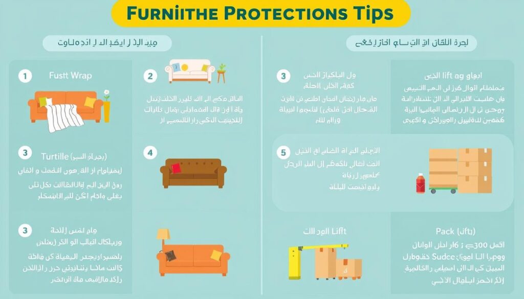 نصائح مصورة لتغليف وحماية الأثاث أثناء النقل في حي الندوة نصائح مصورة لتغليف وحماية الأثاث أثناء النقل في حي الندوة