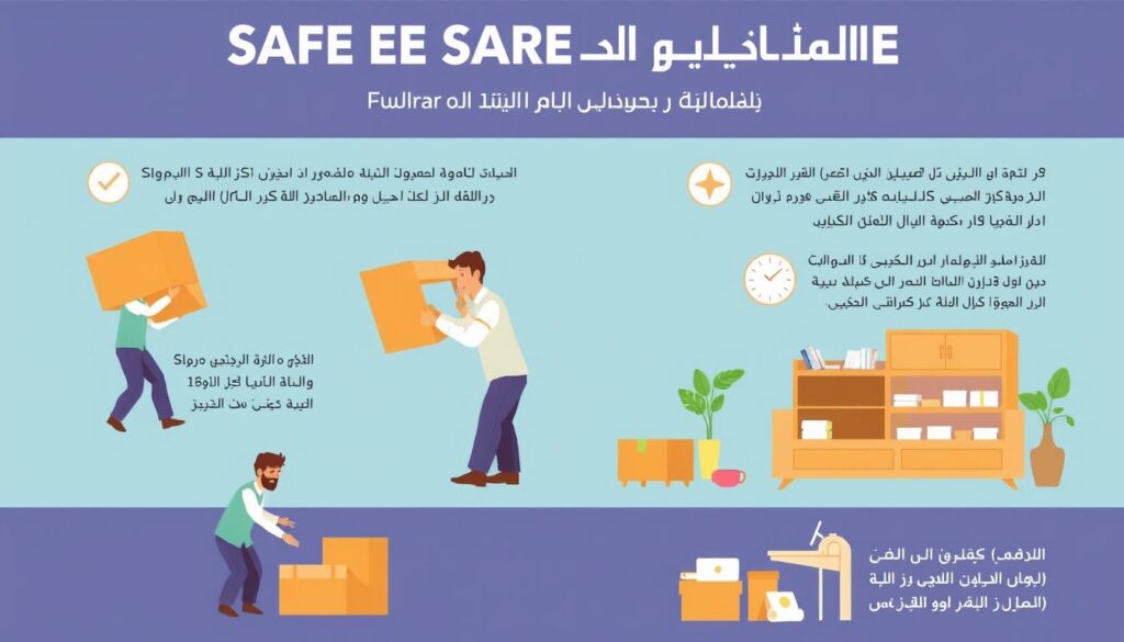 نصائح مصورة لنقل العفش بطريقة آمنة في حي السفارات