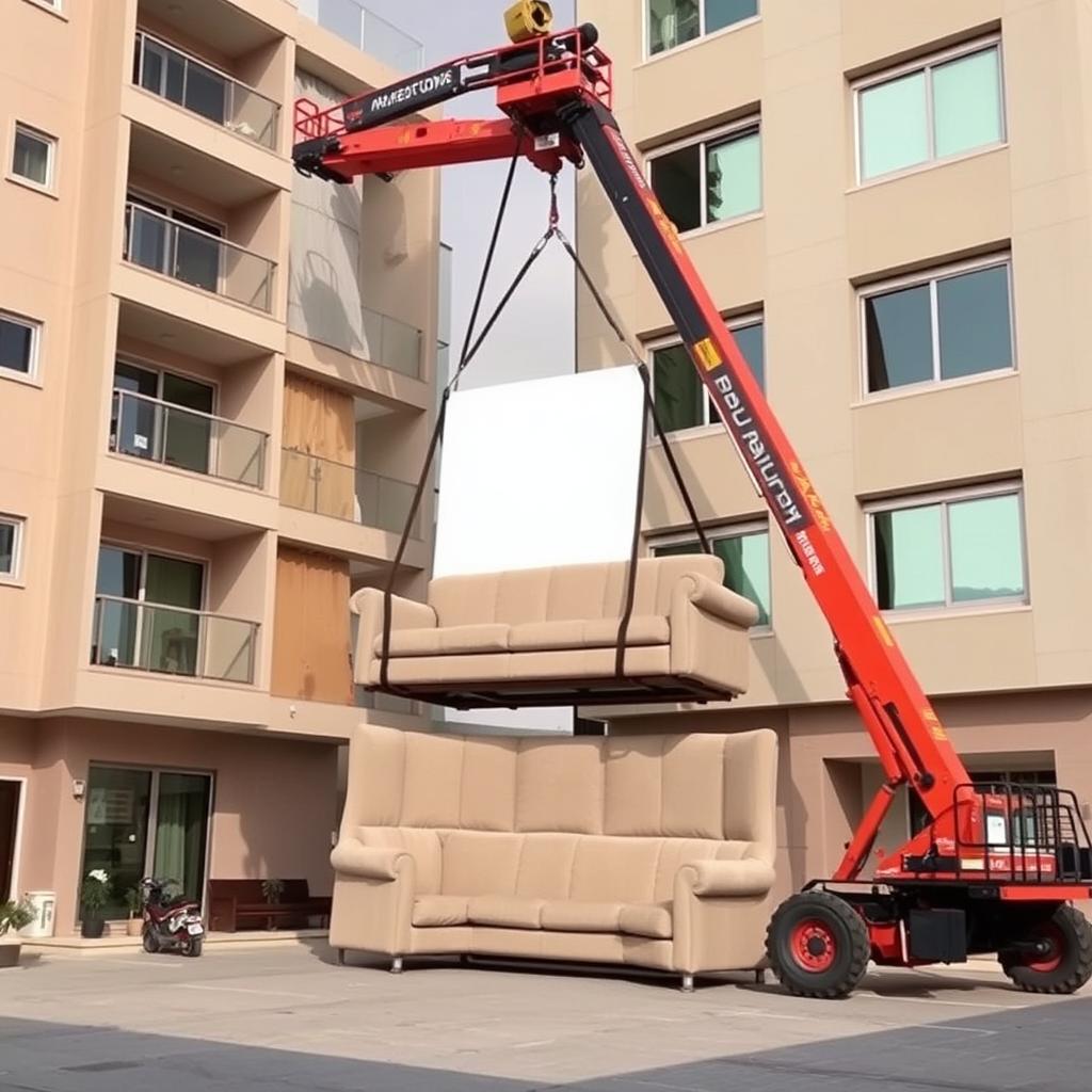 ونش رفع الأثاث في حي الغدير