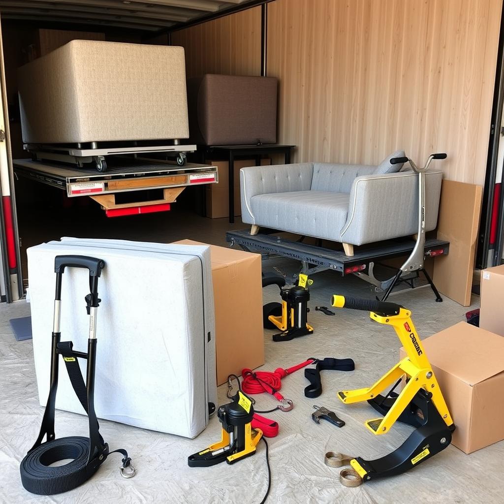 معدات حديثة لنقل العفش من الخبر إلى خميس مشيط