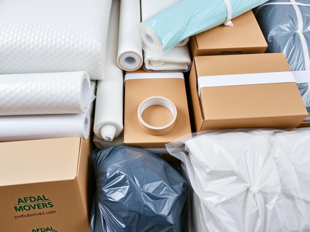 أدوات وخامات التغليف المستخدمة في شحن عفش من جدة إلى الباحة