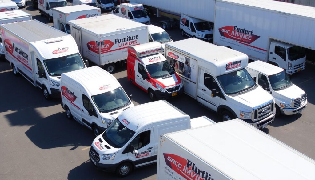 أسطول سيارات شركة نقل أثاث من جدة إلى القريات