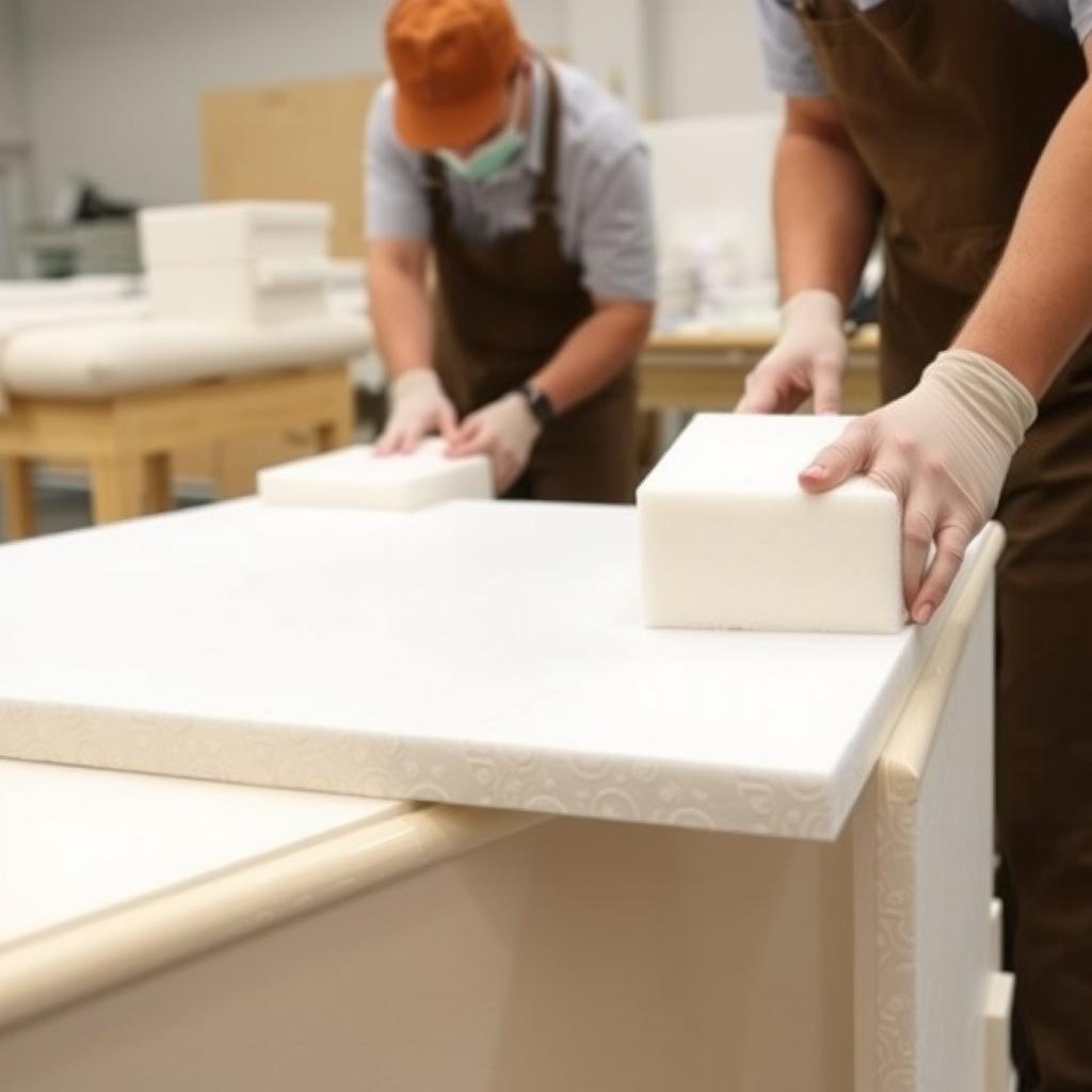 الفلين والإسفنج لحماية الأسطح الحساسة