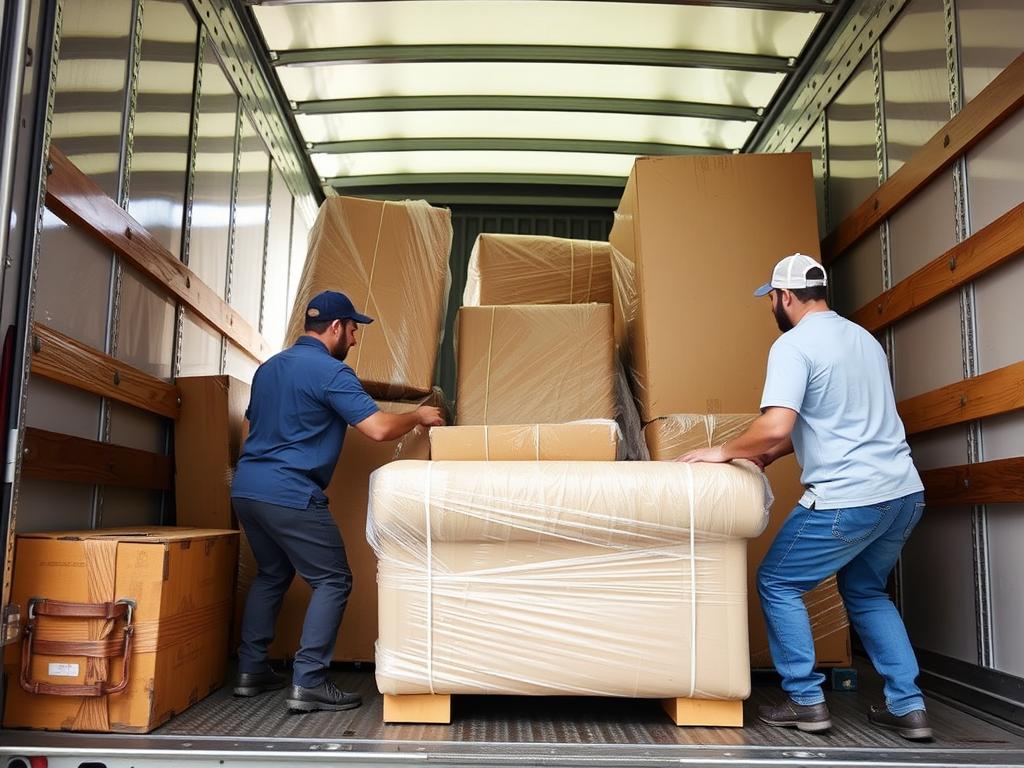 تحميل العفش في سيارات النقل