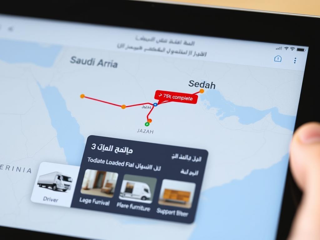 تطبيق المتابعة اللحظية لنقل العفش من جدة إلى جازان تطبيق المتابعة اللحظية لنقل العفش من جدة إلى جازان