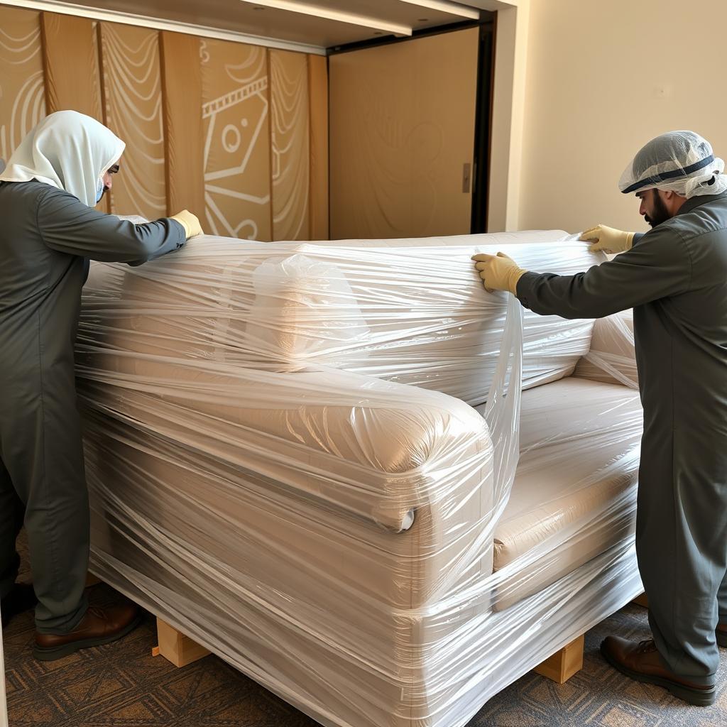تغليف الأثاث بمواد عالية الجودة للنقل من جدة إلى القريات