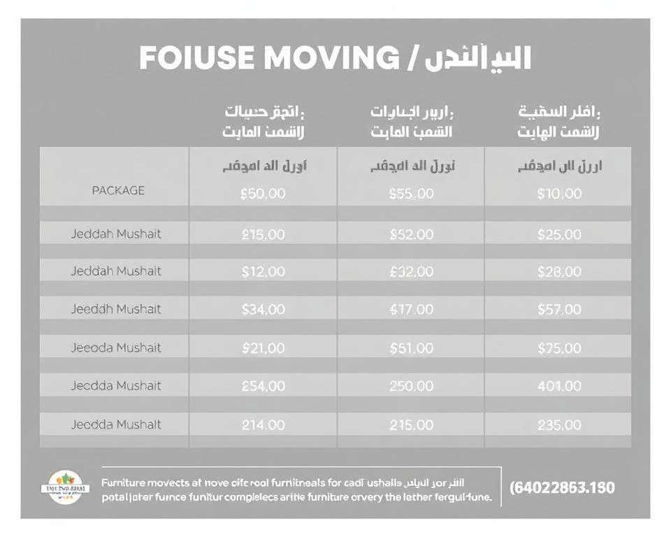 جدول أسعار تنافسية لخدمات نقل العفش من جدة إلى خميس مشيط