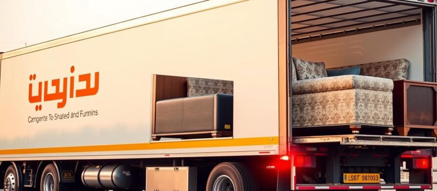 شاحنة شركة الافضل لشحن أثاث من جدة إلى ينبع