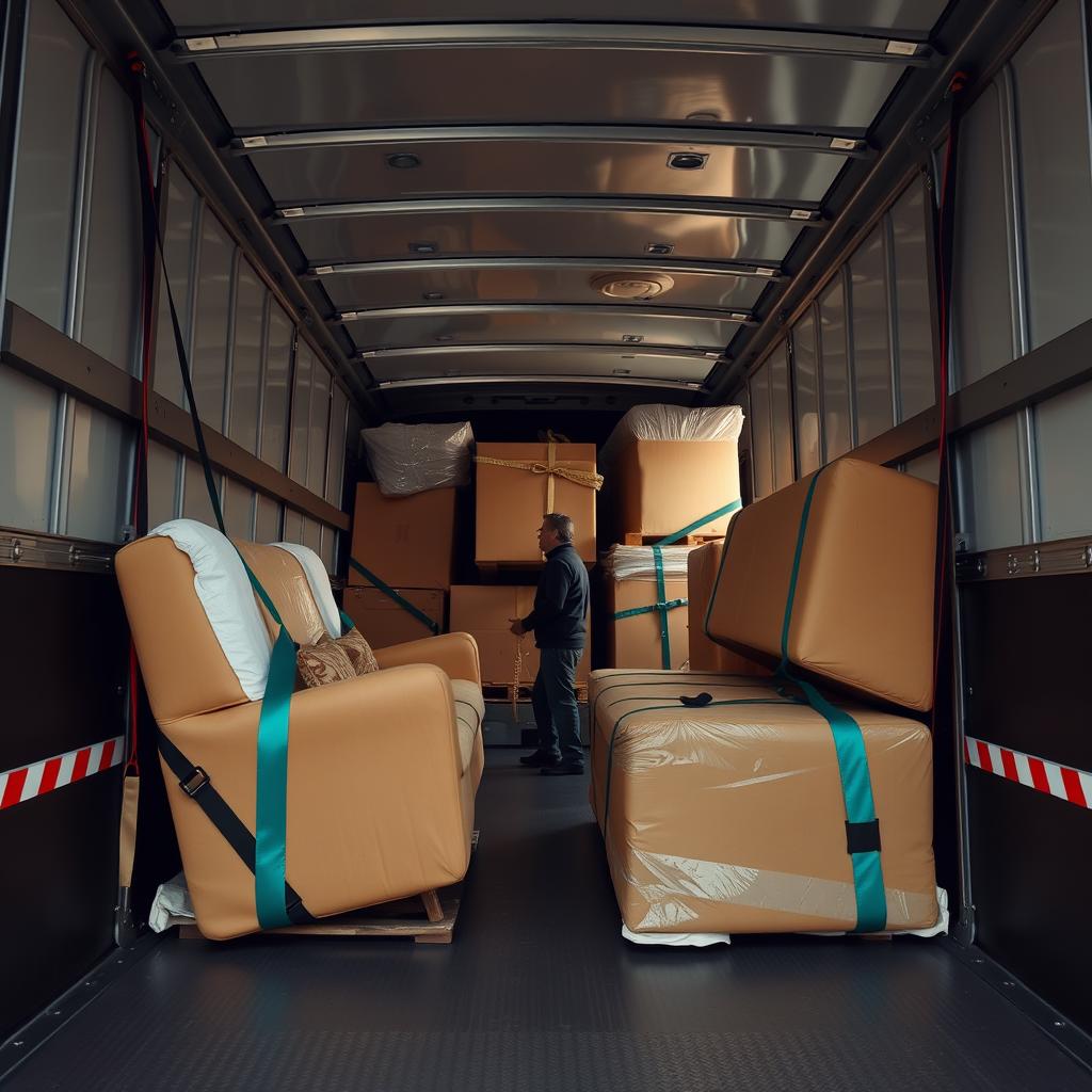 شاحنة مجهزة لنقل العفش من جدة إلى تبوك بأمان