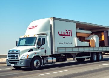 شاحنة نقل أثاث من جدة إلى المدينة المنورة تابعة لشركة الافضل