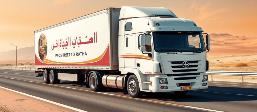 شاحنة نقل أثاث من جدة إلى رفحاء تابعة لشركة أفضل