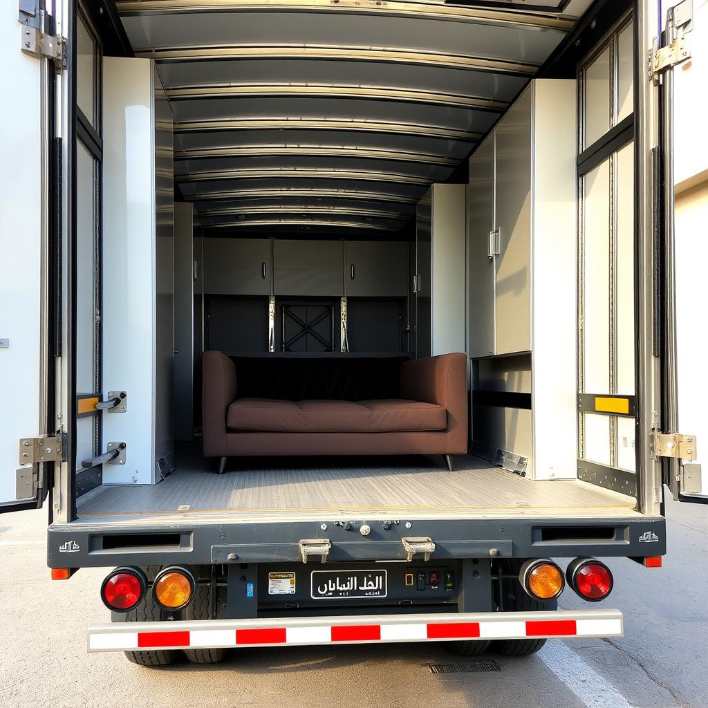 شاحنة نقل عفش مجهزة لشحن الأثاث من جدة إلى الباحة