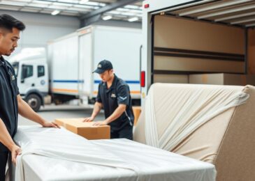 شركة نقل أثاث من جدة إلى بيشة - فريق متخصص يقوم بتغليف ونقل الأثاث