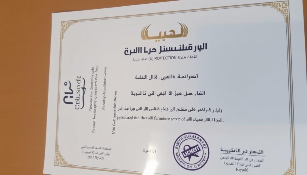 شهادة ضمان كامل على نقل العفش من جدة إلى الرياض من شركة الافضل