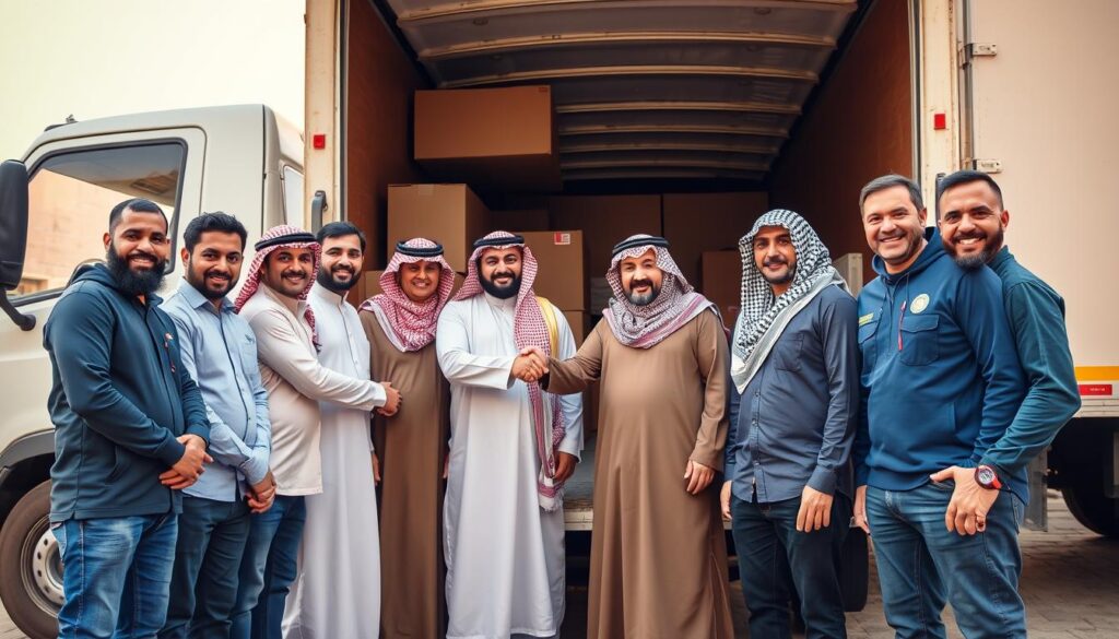 عملاء سعداء بخدمة شحن أثاث من جدة إلى الدمام