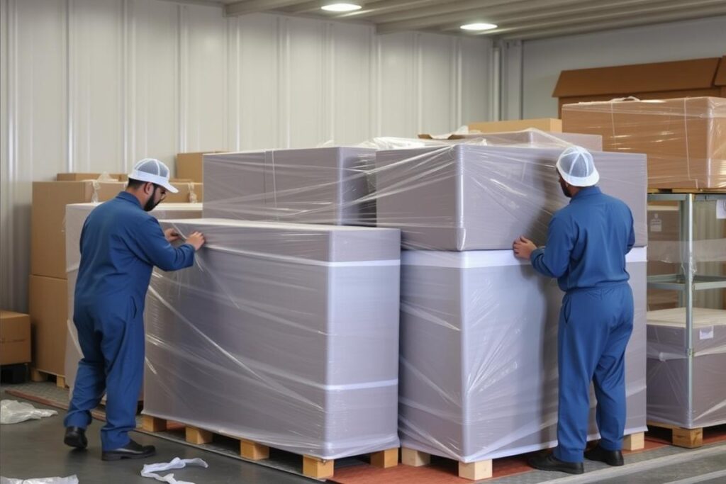 عملية تغليف الأثاث قبل شحنه من جدة إلى الدمام