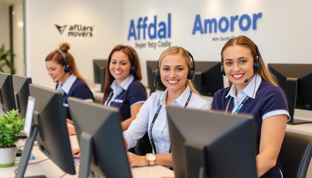 فريق خدمة العملاء في شركة الأفضل لشحن العفش من جدة إلى الباحة