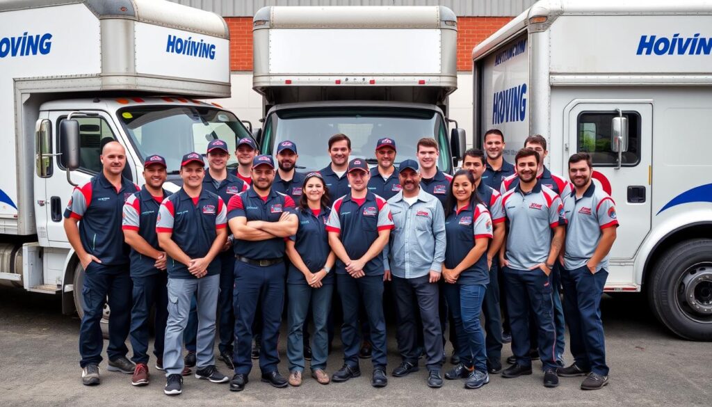 فريق عمل شركة الأفضل المتخصص في نقل الأثاث من جدة إلى رابغ