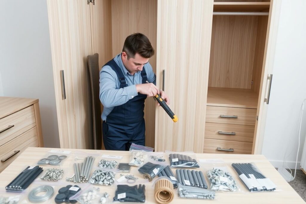 فني متخصص يقوم بفك الأثاث قبل شحن عفش من جدة إلى سكاكا