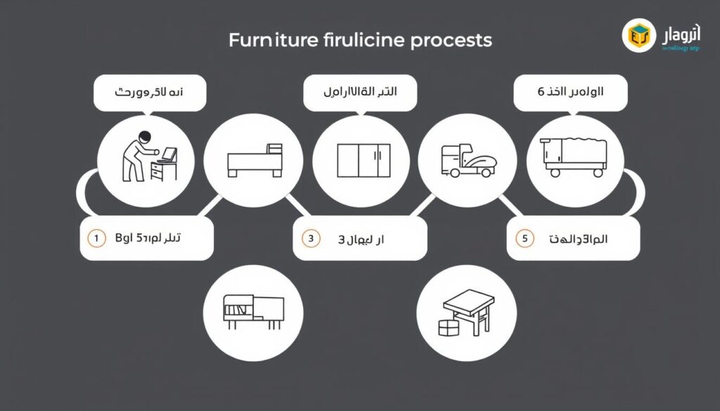 مراحل خدمة نقل عفش من جدة إلى الوجه مع شركة الافضل