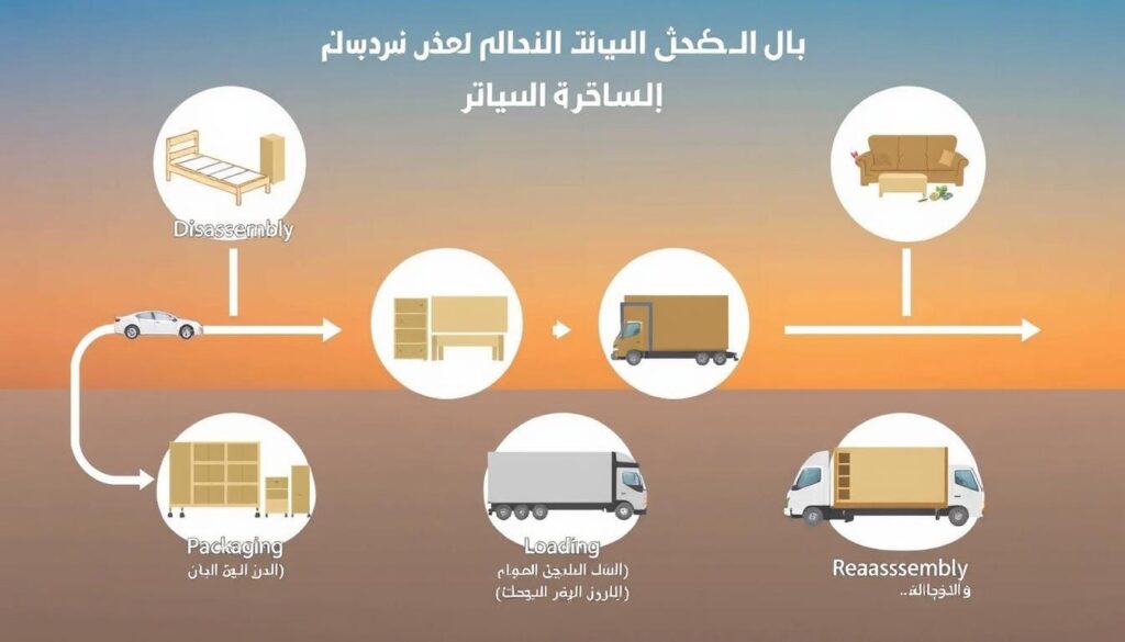 مراحل شحن أثاث من جدة إلى ينبع مع شركة الافضل