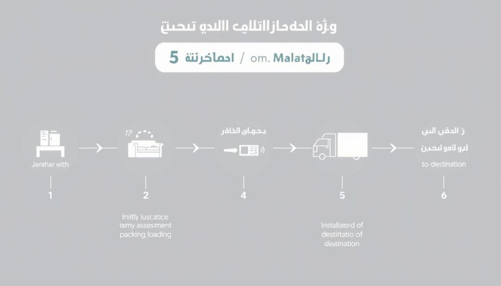 مراحل عملية شحن عفش من جدة إلى سكاكا بشكل احترافي