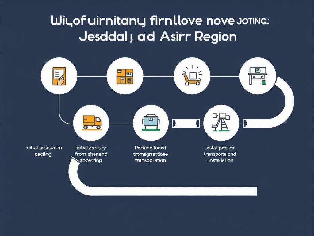 مراحل عملية نقل الأثاث من جدة إلى عسير مراحل عملية نقل الأثاث من جدة إلى عسير