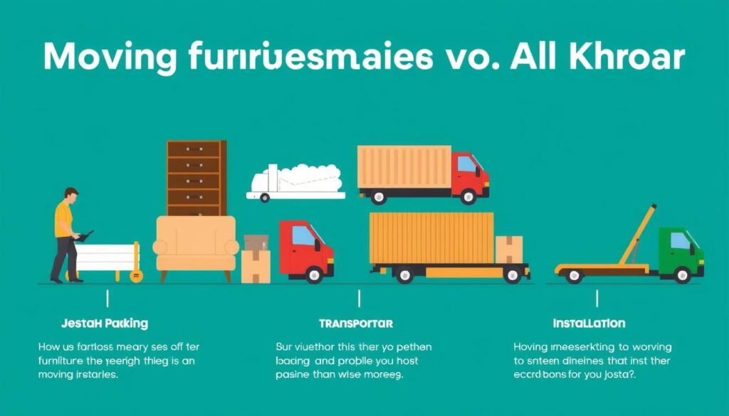 مراحل نقل العفش من جدة إلى الخبر بطريقة منظمة