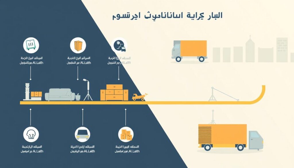 مراحل نقل العفش من جدة إلى الليث