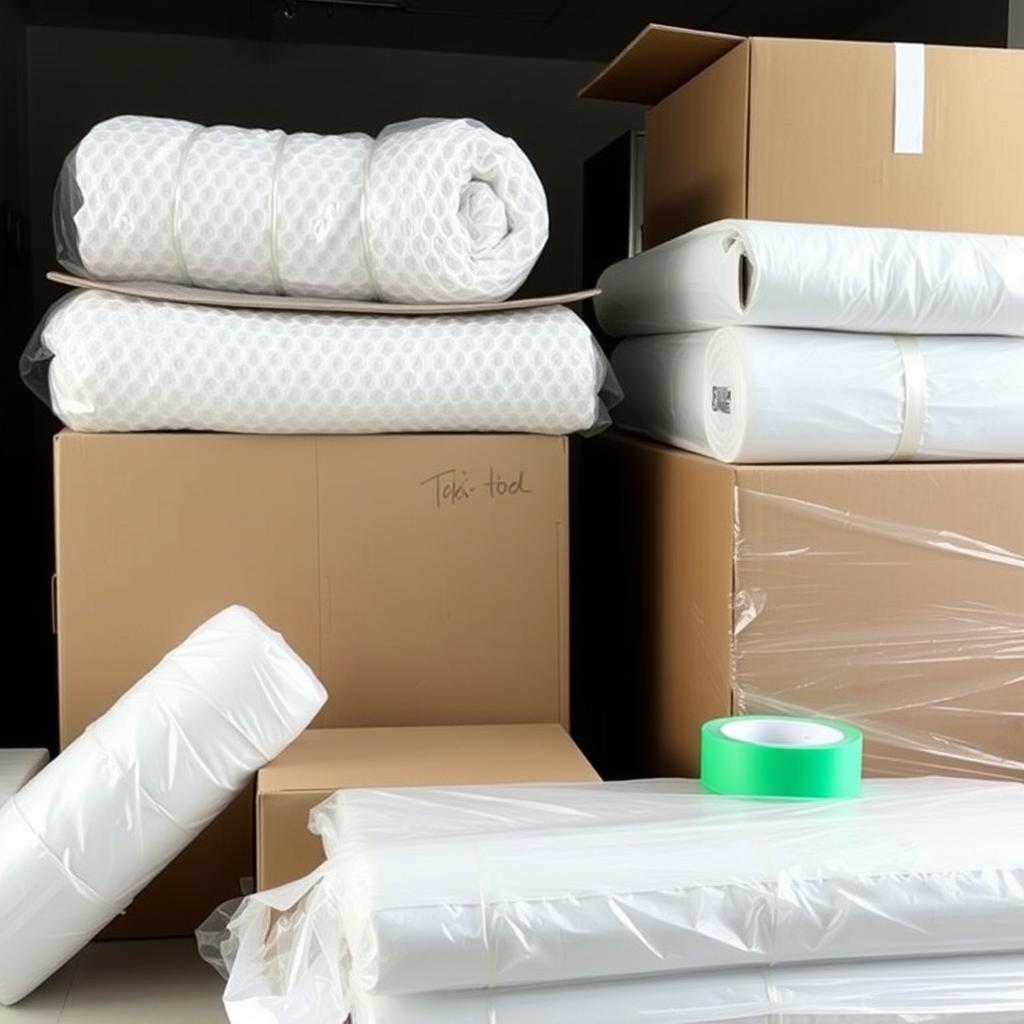 مواد تغليف عالية الجودة تستخدمها شركة الافضل لنقل الأثاث من جدة إلى المدينة المنورة