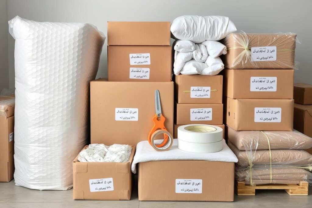 مواد تغليف عالية الجودة تستخدمها شركة نقل أثاث من جدة إلى بيشة
