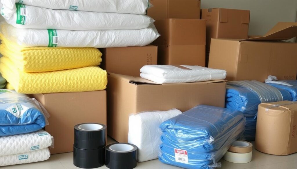 مواد تغليف متنوعة لحماية العفش أثناء النقل من جدة إلى الخبر