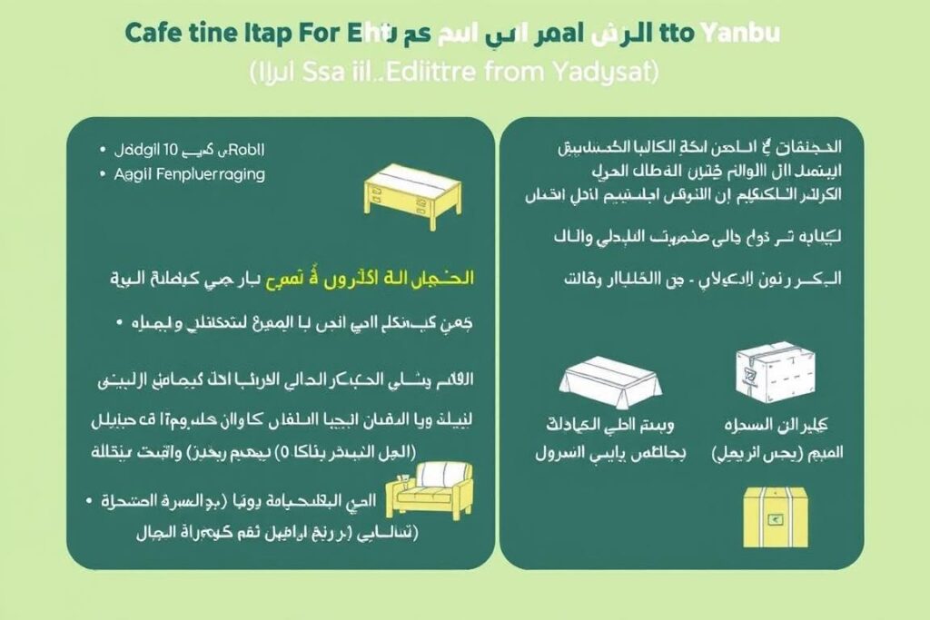 نصائح مهمة لشحن أثاث من جدة إلى ينبع بأمان