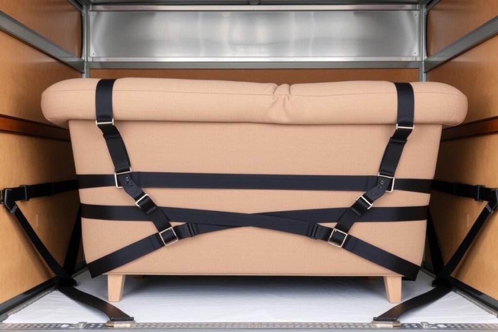 نظام تثبيت الأثاث داخل سيارات النقل